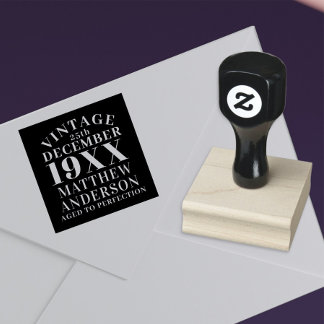 Personalisiert Vintage gealtert bis zur Perfektion Gummistempel