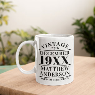 Personalisiert Vintage gealtert bis zur Perfektion Kaffeetasse