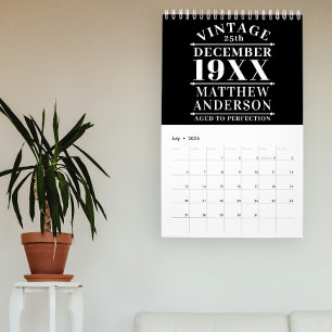 Personalisiert Vintage gealtert bis zur Perfektion Kalender