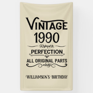 Personalisiert Vintage Geburtstagsgeschenke schwar Banner
