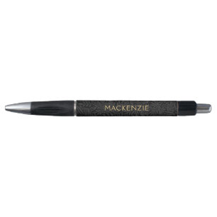 Personalisiert Vintage Schwarze Flora Botanisch Kugelschreiber