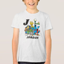 Personalisiert Vintage Sesamstraße Pals Tri-Blend Shirt