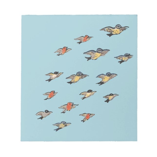 Personalisiert | Vintage Vogelgestaltung Notizblock (Vorderseite)