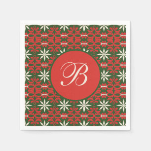 Personalisiert Vintage Weihnachten/Winter gemuster Serviette
