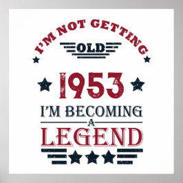 Personalisiert Vintagen 70. Geburtstag Poster