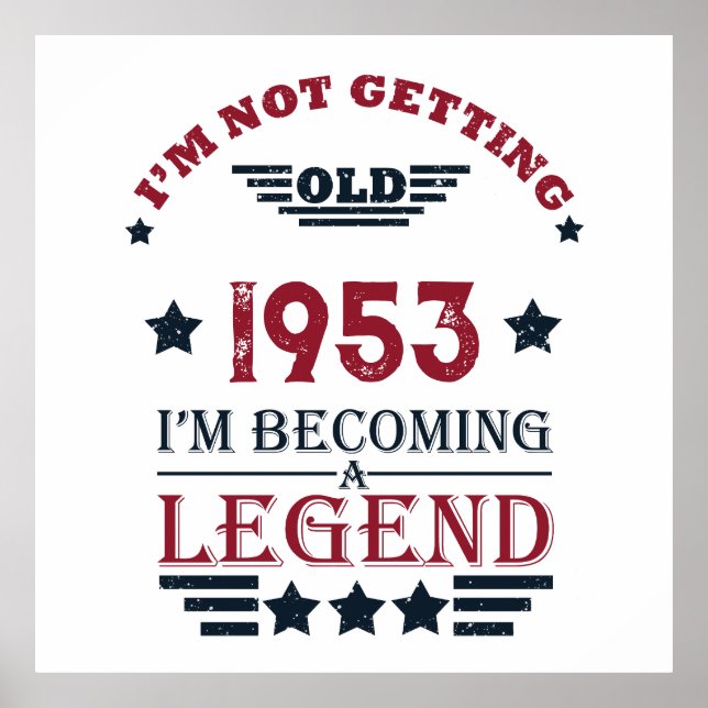 Personalisiert Vintagen 70. Geburtstag Poster (Vorne)