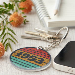Personalisiert Vintagen 70. Geburtstag Schlüsselanhänger