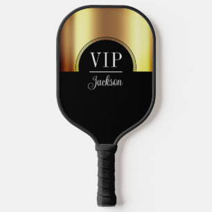 Personalisiert VIP Ihr Name Gold Black Pickleball Schläger