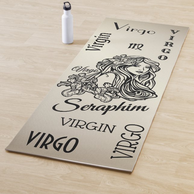 Personalisiert Virgo Zodiac Antique Gold Yogamatte (Beispiel)