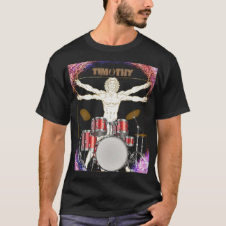 Personalisiert Vitruvian Drummer T-Shirt