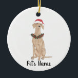 Personalisiert Vizsla Keramik Ornament<br><div class="desc">Make the nice list this year with an ornament of your favorite vizsla elf!</div>