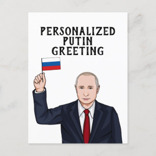 PERSONALISIERT VLADIMIR PUTIN POSTKARTE