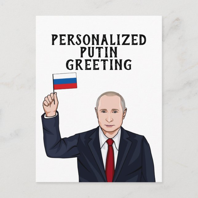 PERSONALISIERT VLADIMIR PUTIN POSTKARTE (Vorderseite)