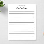 Personalisiert von der Rezeption des 1. Jahrestags Notizblock<br><div class="desc">Personalisiert vom Schreibtisch des 1. Jubiläums Geschenkartikel-Notepad</div>