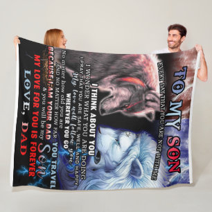 Personalisiert von Löwen-Vater zu meinem Wolfsinn Fleecedecke