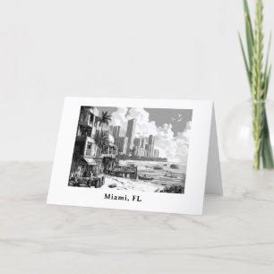 Personalisiert von Miami FL Reise Feiertagskarte