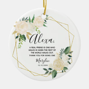 Personalisiert Wahre Freunde sind nie weit auseina Keramik Ornament