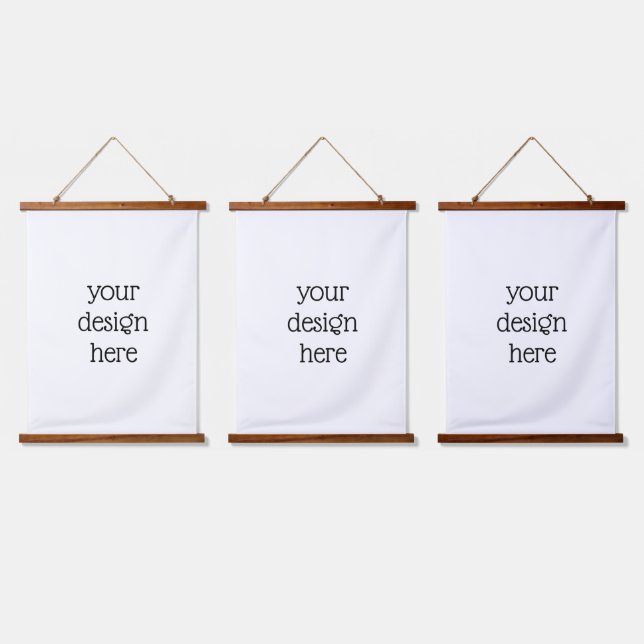 Personalisiert Wandteppich Mit Holzrahmen (Dreifach)