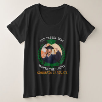 Personalisiert war die Tassel das Foto der Hassle  Große Größe T-Shirt