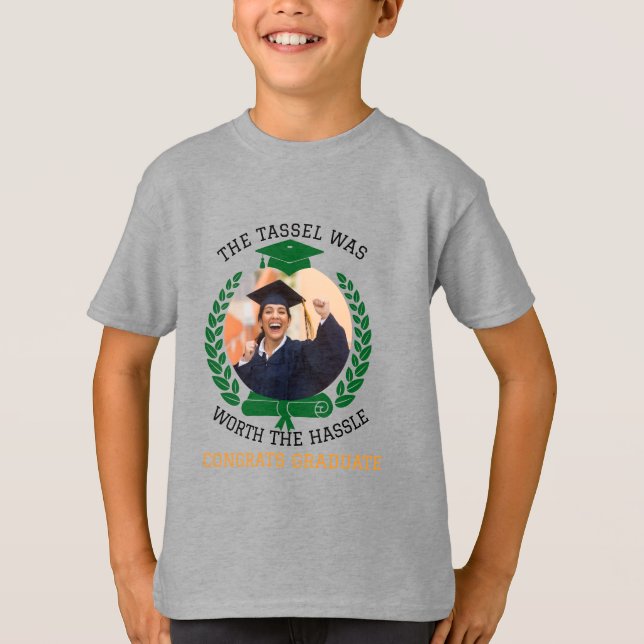 Personalisiert war die Tassel das Foto der Hassle  T-Shirt (Vorderseite)