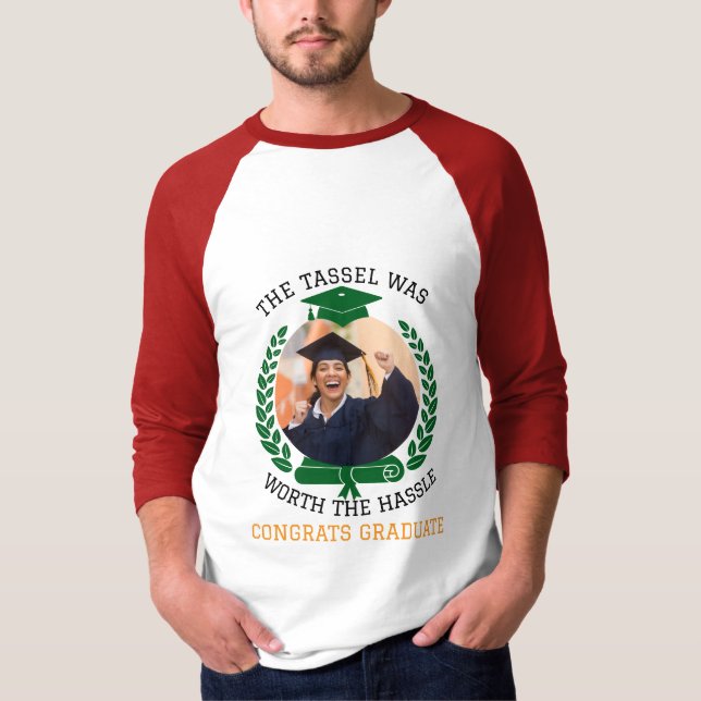 Personalisiert war die Tassel das Foto der Hassle  T-Shirt (Vorderseite)