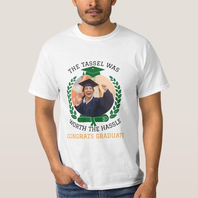 Personalisiert war die Tassel das Foto der Hassle  T-Shirt (Vorderseite)