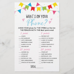 Personalisiert Was ist auf Ihrem Handy Baby Shower