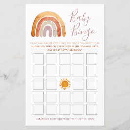 Personalisiert Watercolor Boho Rainbow Baby Bingo