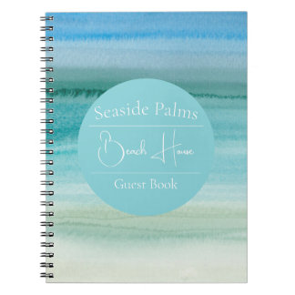 Personalisiert Watercolor Coastal Abstrakt Guestbo Notizblock