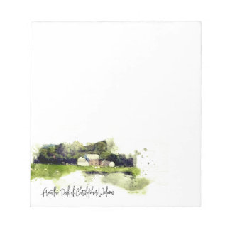Personalisiert Watercolor, Schottischer Bauernhof Notizblock