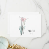 Personalisiert Watercolor Tulip Einfach Vielen Dan