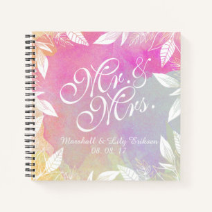 Personalisiert Watercolor Wedbook Notizbuch
