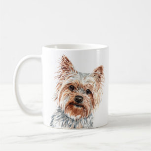 Personalisiert Watercolor Yorkie Terrier Tasse