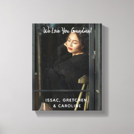 Personalisiert We Liebe You Oma Foto Script Leinwanddruck