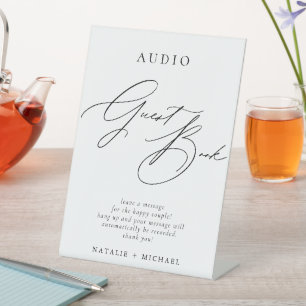 Personalisiert Wedding Audio Telefonbuch Sockelschild