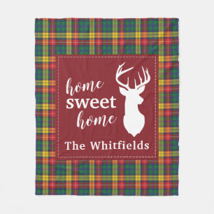Personalisiert Weihnachten Tartan Clan Buchanan Ka Fleecedecke