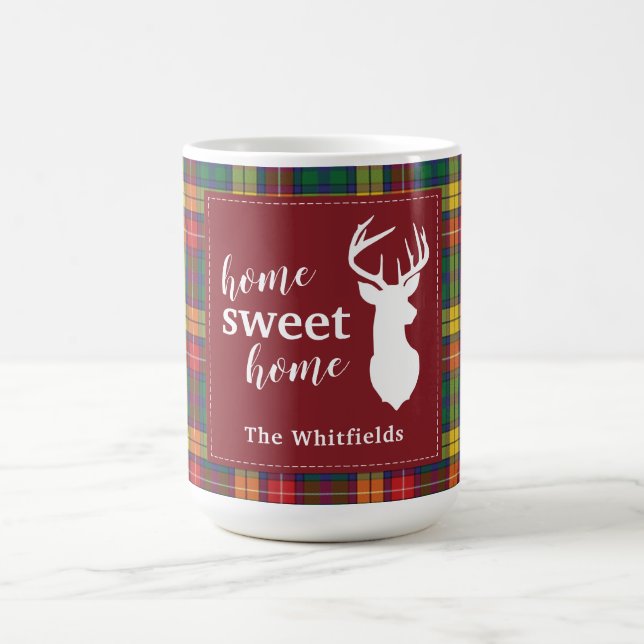 Personalisiert Weihnachten Tartan Clan Buchanan Ka Kaffeetasse (Mittel)