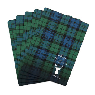 Personalisiert Weihnachten Tartan Clan Campbell Ka Spielkarten