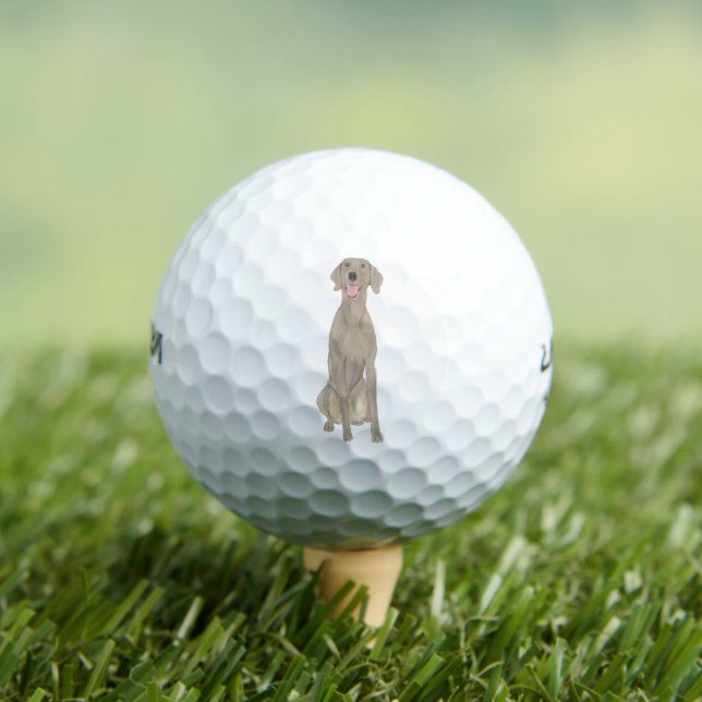 Personalisiert Weimaraner Golfball (Insitu T-Shirt)