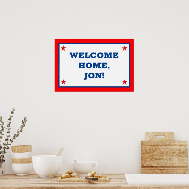 Personalisiert Welcome Zuhause Poster (Küche)