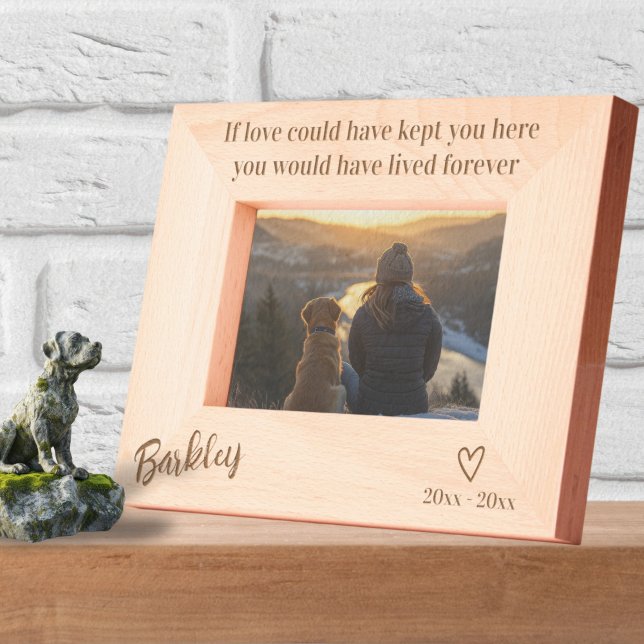 Personalisiert, wenn die Liebe Sie hier Behalten h Geätzte Rahmen (Personalized If Love Could Have Kept You Here Etched Frames by Ricaso.  Pet memorial photo frames)