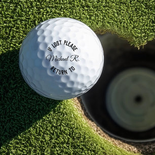 Personalisiert Wenn verloren, bitte zurück an Benu Golfball