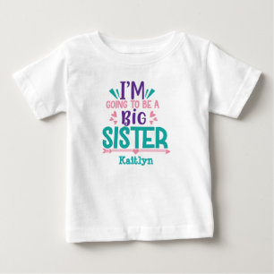 Personalisiert werde ich eine große Schwester sein Baby T-shirt