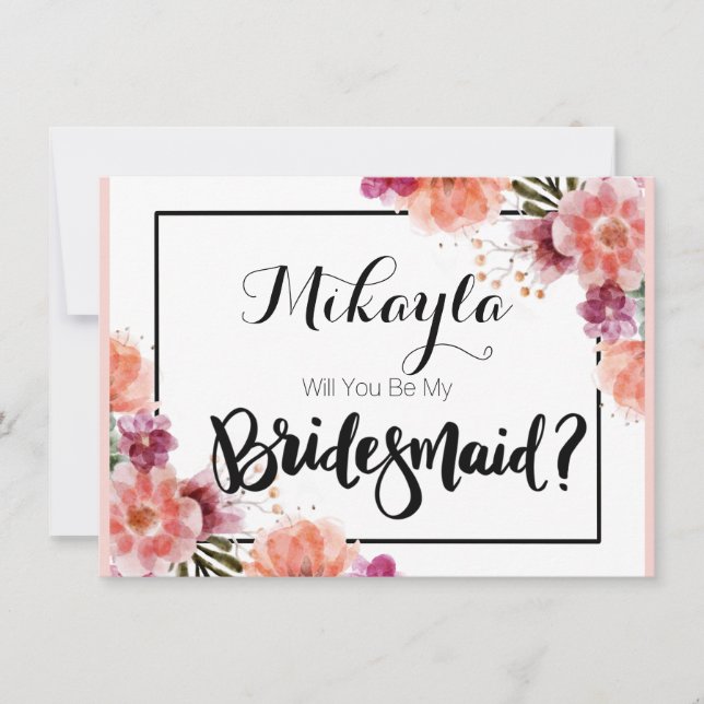 Personalisiert werden Sie meine Bridesmaid-Karten  Einladung (Vorderseite)