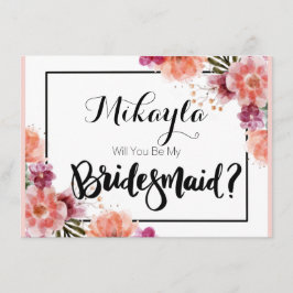 Personalisiert werden Sie meine Bridesmaid-Karten  Einladung