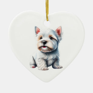 Personalisiert West Highland White Terrier Puppy Keramik Ornament