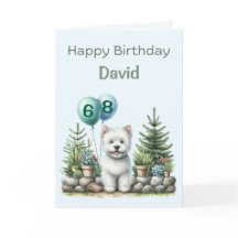 Personalisiert Westie Happy Birthday Card