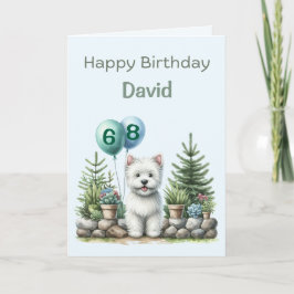 Personalisiert Westie Happy Birthday Card Karte