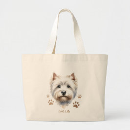 Personalisiert Westie Tote Bag Jumbo Stoffbeutel