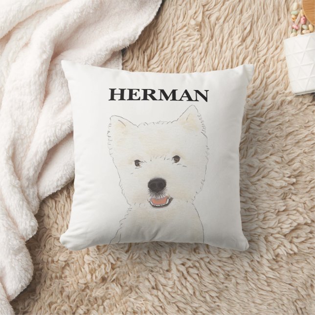 Personalisiert Westie West Highland Terrier Kissen (Decke)